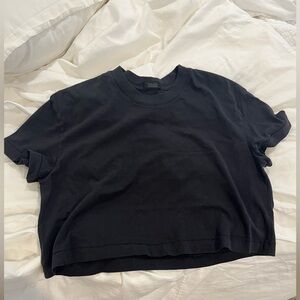 Nuuds black crop tee
